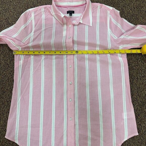 Talbots Pink and White Striped Shirt - Picture 5 of 5